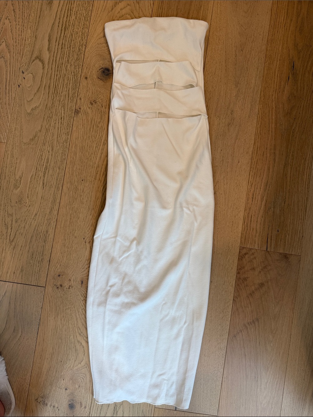 Zara cutout Strapless White Bodycon Dress